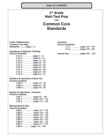 3rd Grade Arizona Common Core Math - TeachersTreasures.com
