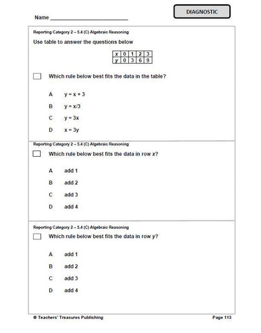 5th Grade STAAR Math Test Prep - TeachersTreasures.com