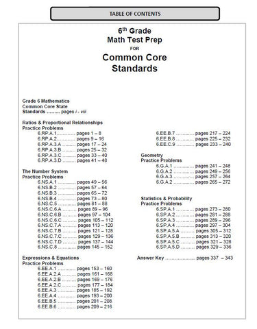 6th Grade Arizona Common Core Math - TeachersTreasures.com
