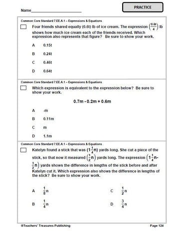 7th Grade Hawaii Common Core Math - TeachersTreasures.com | Teachers ...
