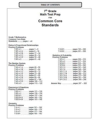 7th Grade Wisconsin Common Core Math - TeachersTreasures.com