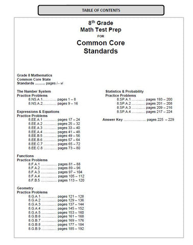 8th Grade New Hampshire Common Core Math - TeachersTreasures.com
