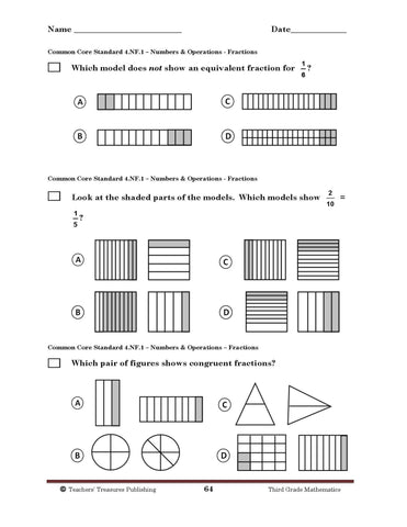 4th Grade Colorado Common Core Math - TeachersTreasures.com